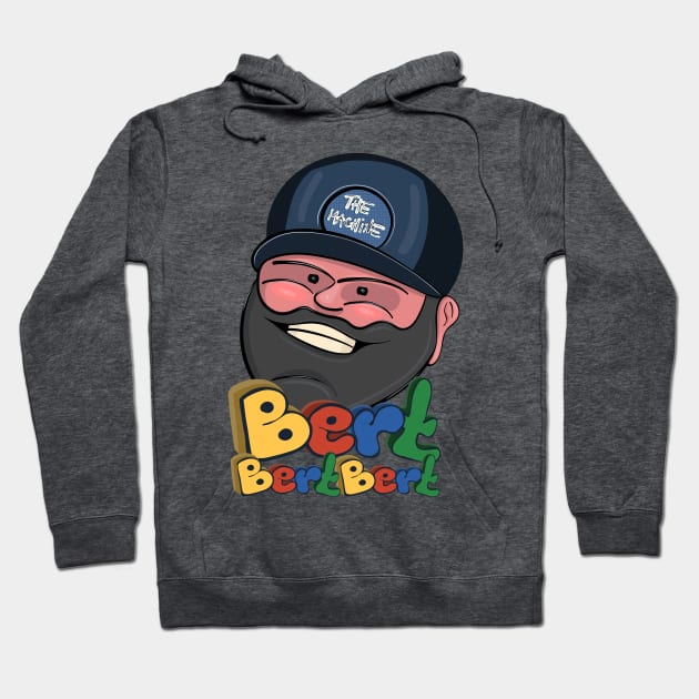 Bert Bert Bert - Bert Kreischer "The Machine" Illustration (Black) Hoodie by Ina